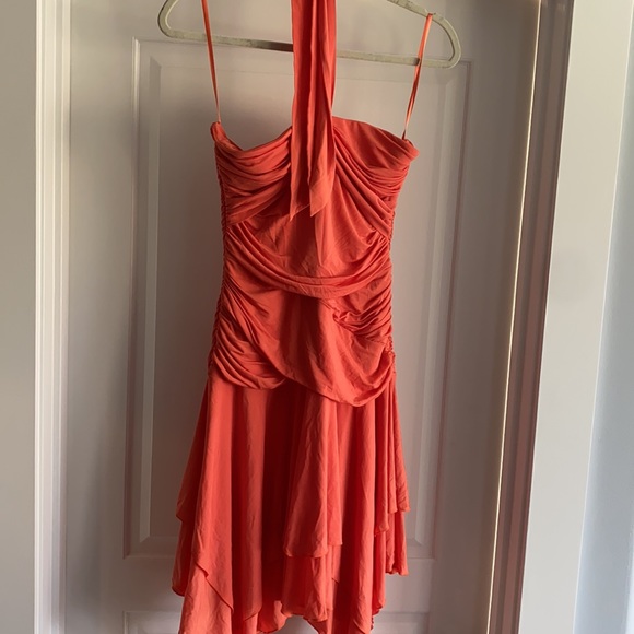 *SOLD*BCBG strapless dress in Coral - Picture 5 of 7